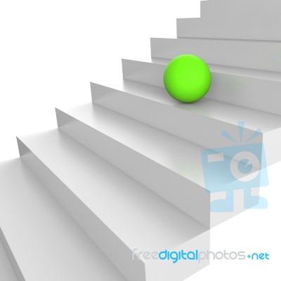 Stairs Up Represents Ascend Upstairs And Gain Stock Image