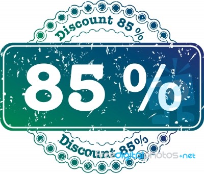 Stamp Discount Eighty Five Percent Stock Image