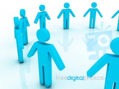 Standing 3d People Stock Image