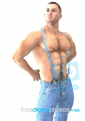 Standing Male Model Stock Image