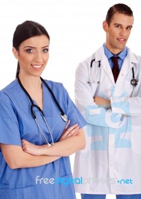 Standing Young Doctors Stock Photo