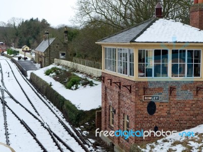 Stanley, County Durham/uk - January 20 : Old Signal Box At The N… Stock Photo