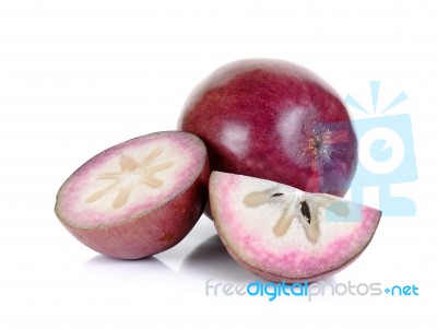 Star Apple Isolated On The White Background Stock Photo