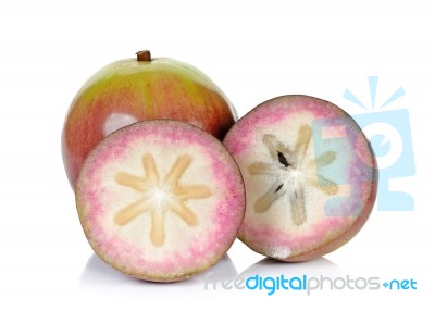 Star Apple Isolated On The White Background Stock Photo