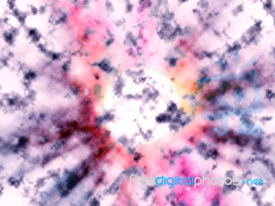Star In Gas Clouds Illustration Background Stock Photo