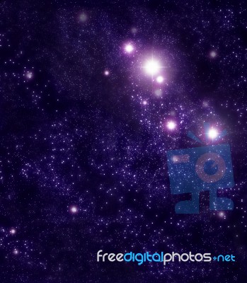 Starry Background Of Stars And Nebulas In Deep Outer Space Stock Image