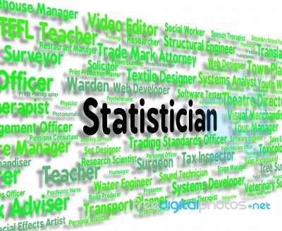 Statistician Job Means Stats Hiring And Analysis Stock Image