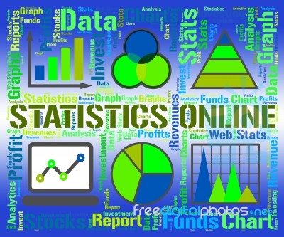Statistics Online Represents Business Graph And Analysis Stock Image