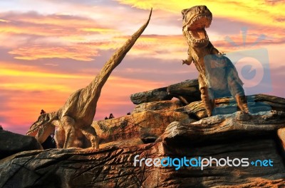 Statue Model Dinosaur  Stock Photo