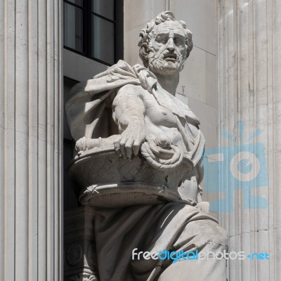 Statue Of A Merchant Outside The Former Port Of London Authority… Stock Photo