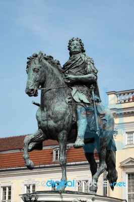 Statue Of Frederic The Great At The Charlottenburg Palace In Ber… Stock Photo