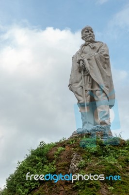 Statue Of Garibaldi In Sarnico Stock Photo