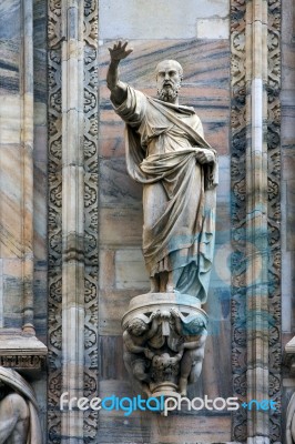 Statue Out Of  The Dome Stock Photo
