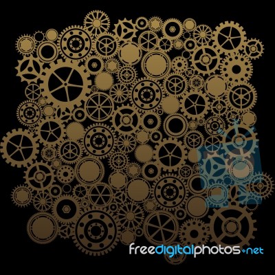 Steampunk Gears Background Stock Image