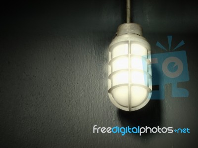 Steel Gray Lamp Stock Photo