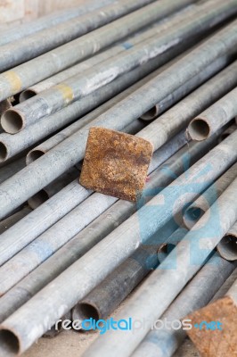 Steel Pipe Stock Photo