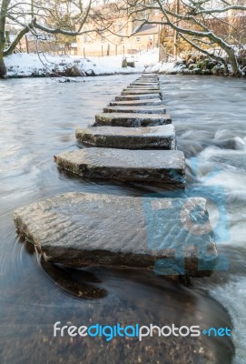 Stepping Stones - Lealholm - North Yorkshire - Uk Stock Photo