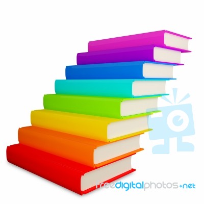 Steps Made With Books Stock Image