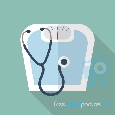 Stethoscope And Weighting Apparatus Stock Image