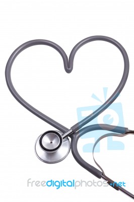 Stethoscope With Heart Shape Stock Photo