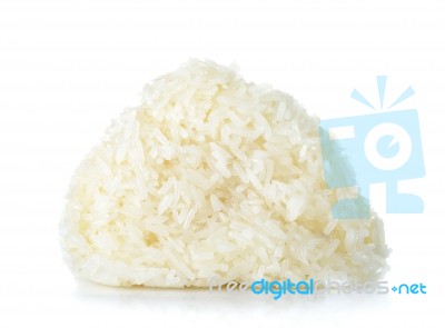 Stick Rice Isolated On White Background Stock Photo