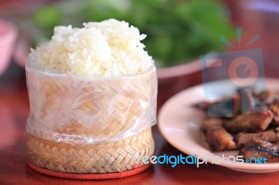 Sticky Rice Stock Photo