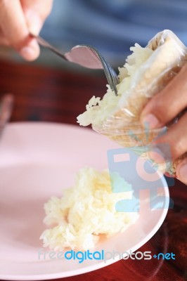 Sticky Rice Stock Photo