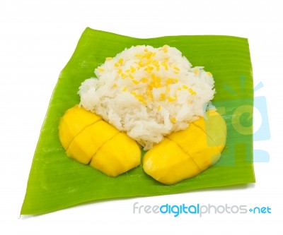Sticky Rice Mango Stock Photo