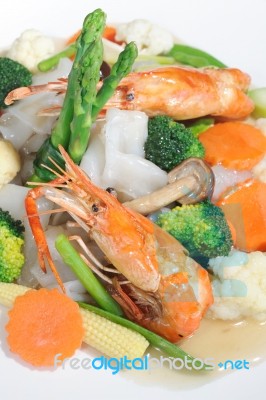 Stir-fried Seafood Stock Photo