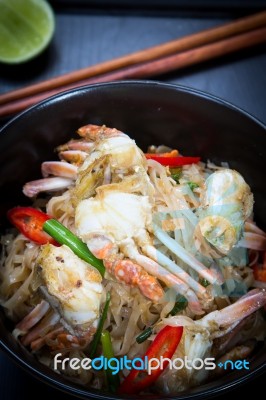 Stir Fry Noodles Stock Photo