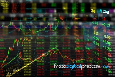 Stock Exchange Graph Background Stock Photo