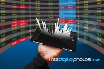 Stock Exchange Graph Report Stock Photo