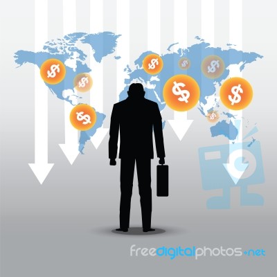 Stock Market Crash And Businessman Fail Stock Image Stock Market Crash And Businessman Fail Stock Image