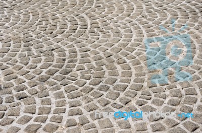 Stone Block Tile Floor Stock Photo