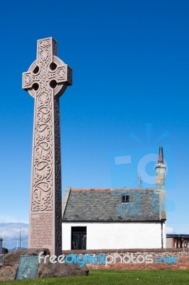 Stone Cross Erected In Memory Catherine Watson Of Glasgow In Nor… Stock Photo