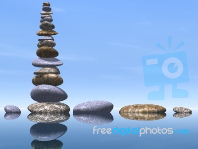 Stones And Water Stock Image