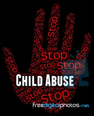 Stop Child Abuse Represents No Childhood And Mistreat Stock Image