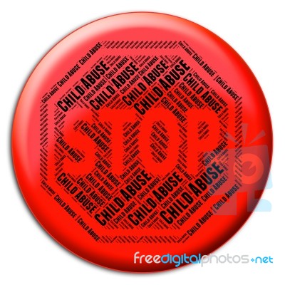 Stop Child Abuse Shows Injure Forbidden And Maltreat Stock Image