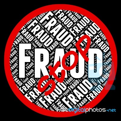Stop Fraud Represents Rip Off And Caution Stock Image
