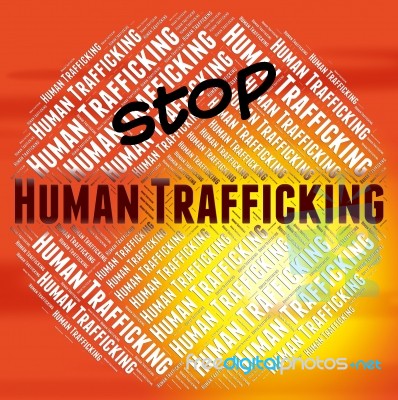 Stop Human Trafficking Shows Forced Marriage And National Stock Image