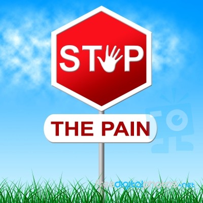 Stop Pain Means Torture Danger And Caution Stock Image