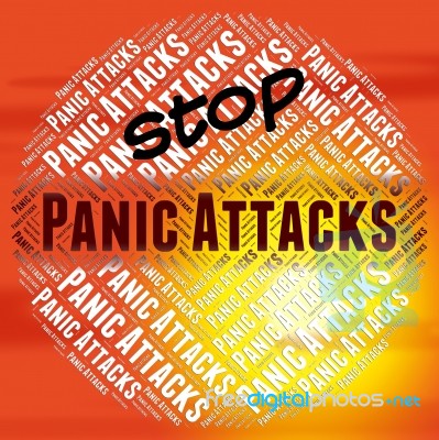 Stop Panic Attacks Indicates Anxiety No And Hysteria Stock Image Stop Panic Attacks Indicates Anxiety No And Hysteria Stock Image