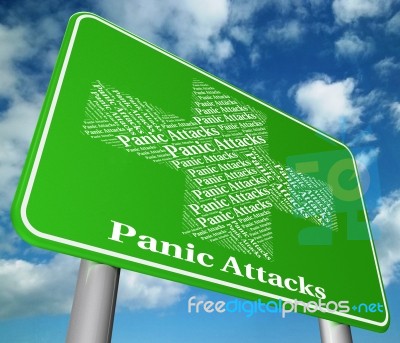 Stop Panic Represents Illness Intense And Apprehension Stock Image