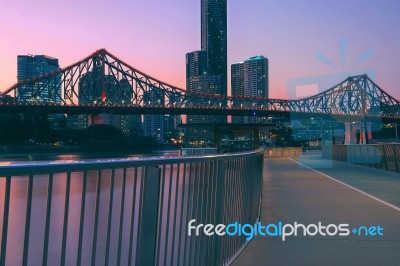 Story Bridge In Brisbane Stock Photo