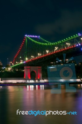 Story Bridge In Brisbane, Queensland Stock Photo