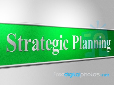 Strategic Planning Means Business Strategy And Innovation Stock Image