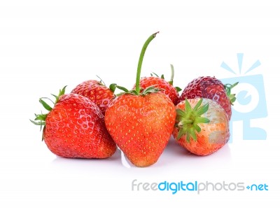 Strawberries Isolated On A White Background Stock Photo