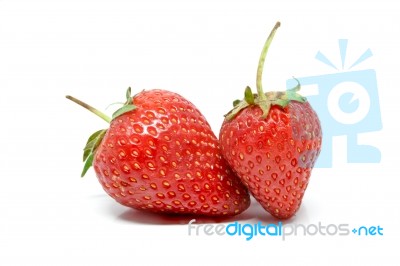 Strawberry Berries White Background Stock Photo