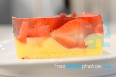 Strawberry Cake Stock Photo