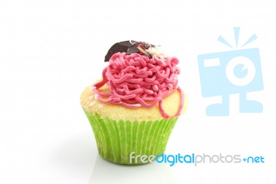 Strawberry Cup Cake Stock Photo